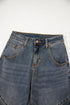 High Rise Exposed Seam Wide Leg Denim Jeans